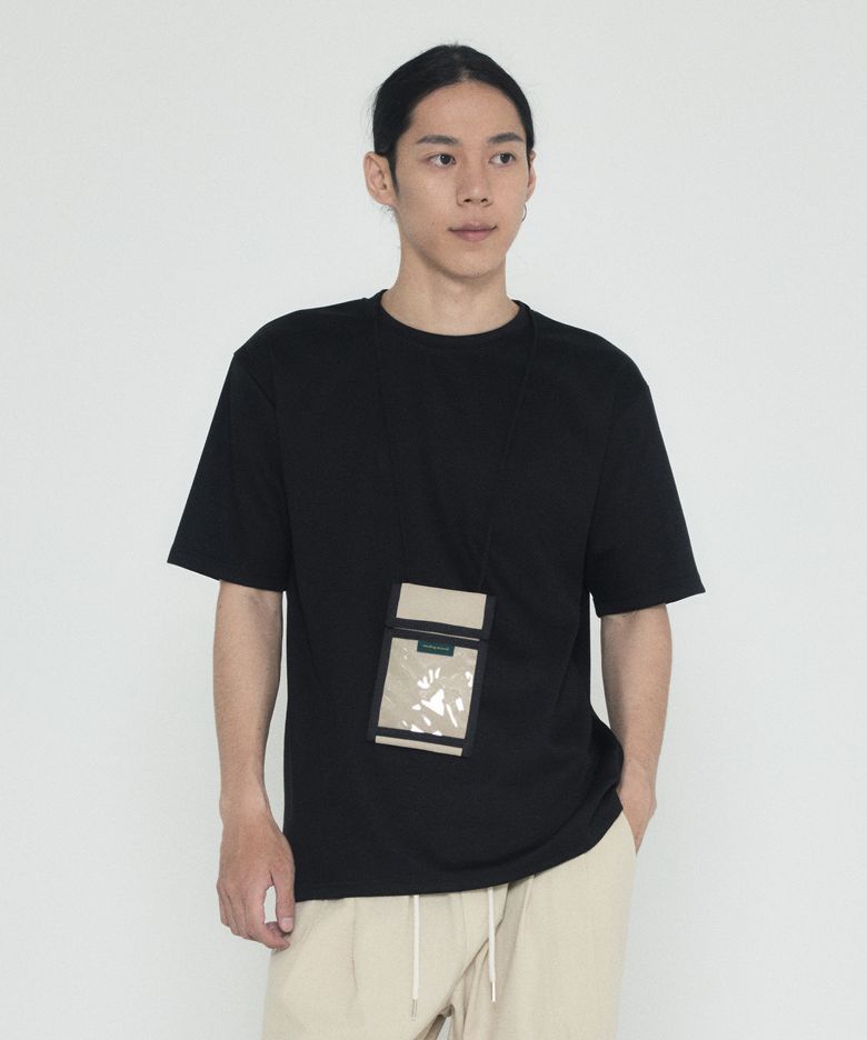 포켓웨이 폰목걸이 크로스 파우치 (베이지)