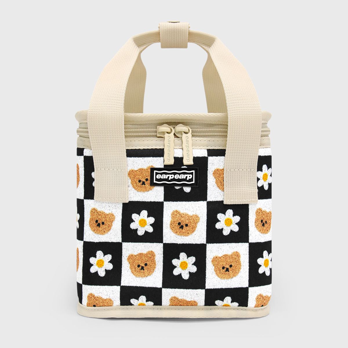 어프어프(EARPEARP) CHECKER BOARD FLOWER MERRY(보냉백)