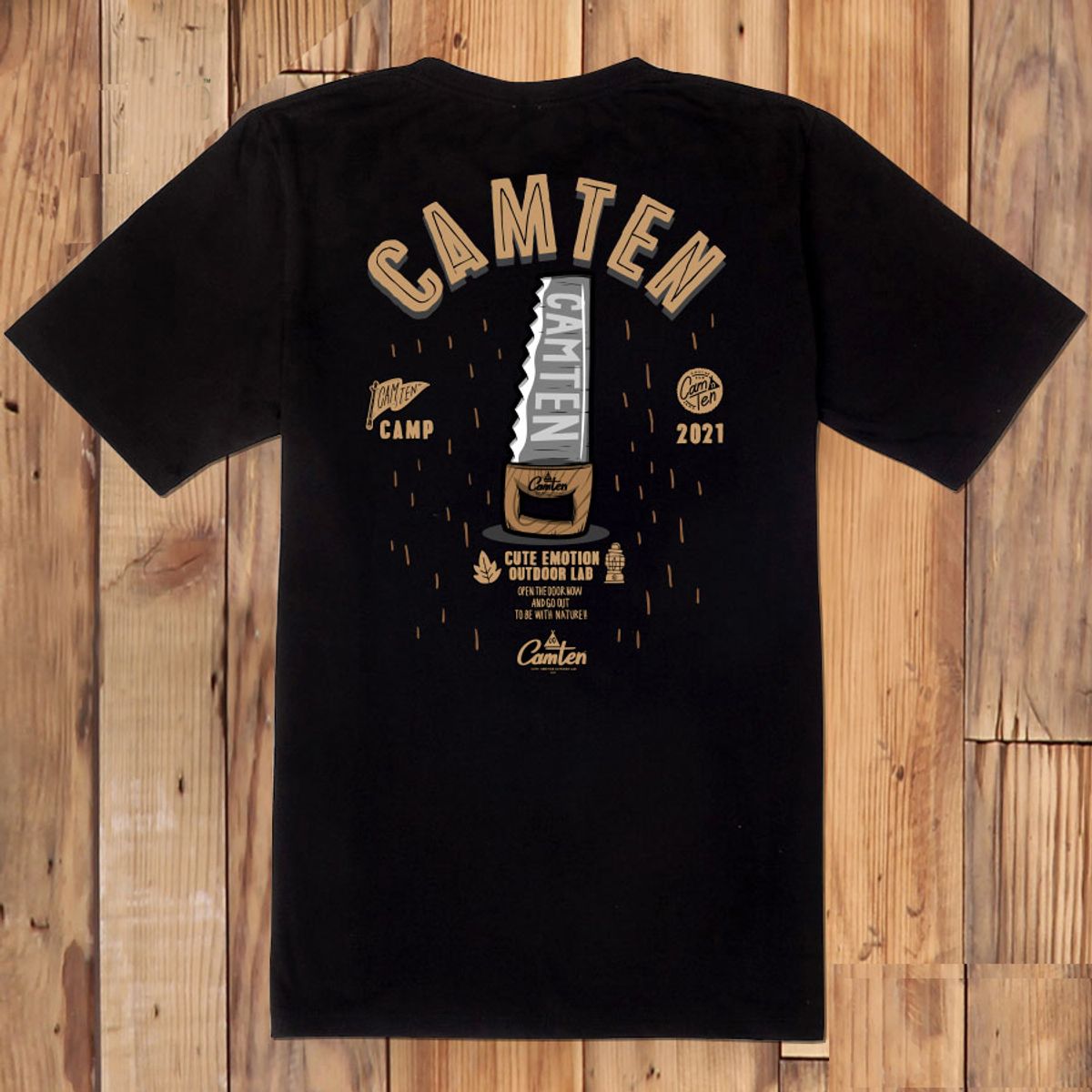 돌돌(DOLDOL) Camten-tshirts-36 감성 캠핑 브랜드 캠텐 캐릭터 그래픽 티셔츠 반팔티