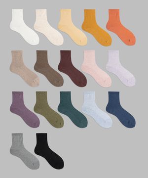 [8PACK] 여성 멜란지 골지 중목 양말 17color