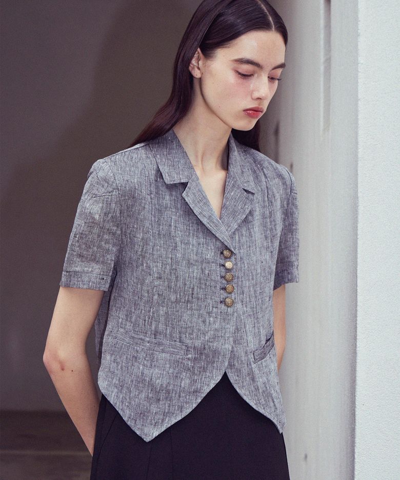 [LINE] Linen Summer Jacket (Gray)