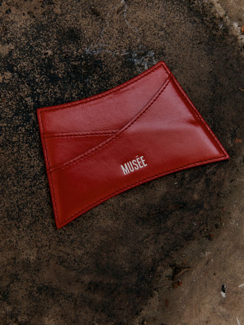 KLIMT Curved Silhouette Card Wallet-Red