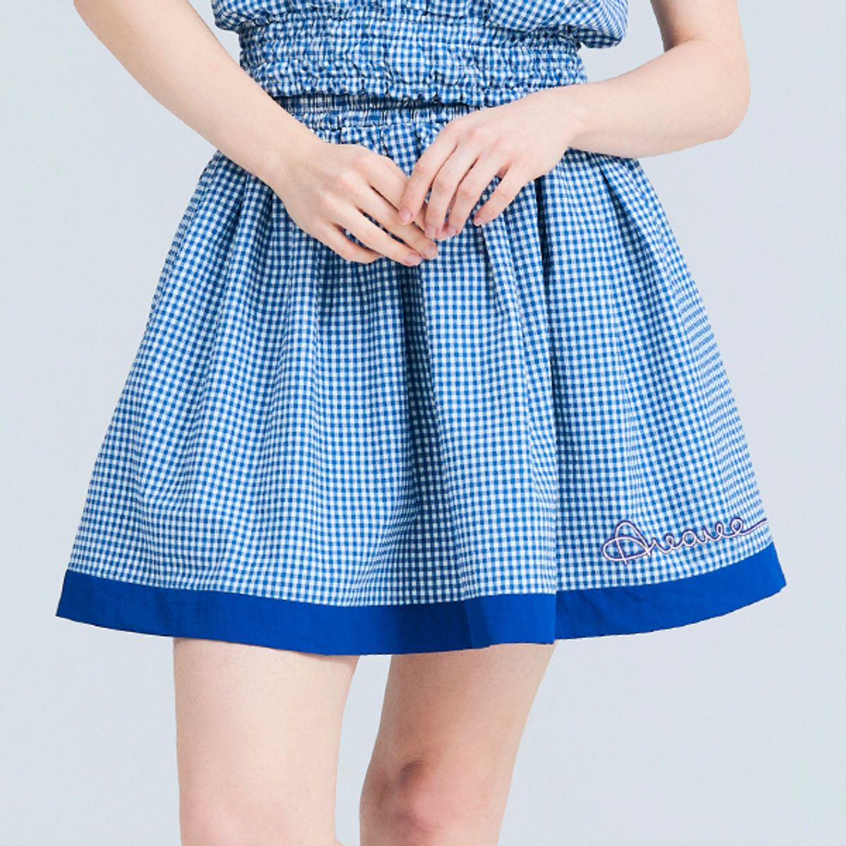 어베이브(AVAVE) 여성용 체크플레어 스커트 블루