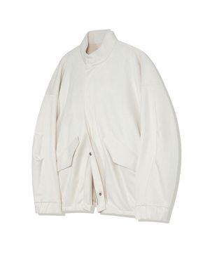 86-IRO233 하프 스트링 피쉬테일 스웨이드 자켓 아이보리