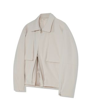 86-IRO241 모노톤 플라켓 자켓  아이보리