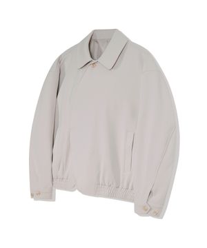 86-IRO242 라운드 라인 자켓 라이트그레이