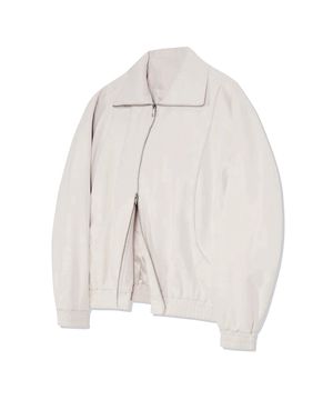86-IRO255 커브드 블루종 자켓 아이보리