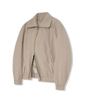 86-IRO255 커브드 블루종 자켓 라이트베이지