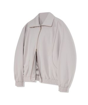 86-IRO255 커브드 블루종 자켓 라이트그레이