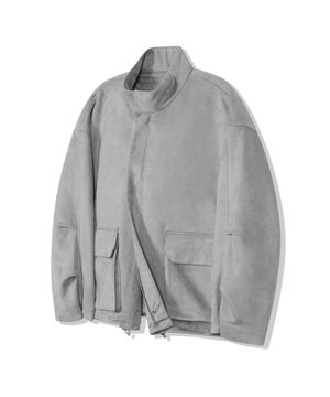 87-STAN015 필드 포켓 스웨이드 자켓 그레이
