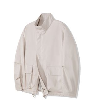 87-STAN016 필드 포켓 레더 자켓 아이보리