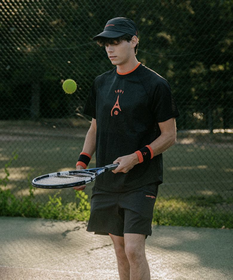 [남녀공용] 블랙 1891 스포츠 기능성 메쉬 반팔