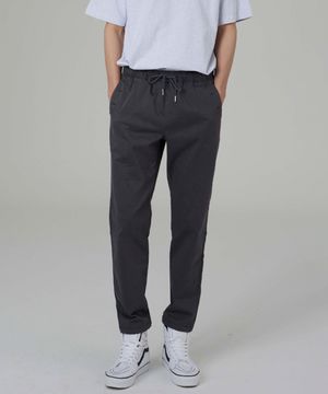 MEN BASIC SLIM FIT PANTS CHARCOAL