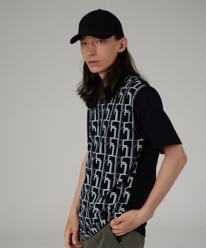 SIGNATURE BIG LOGO OVERFIT BALL CAP BLACK