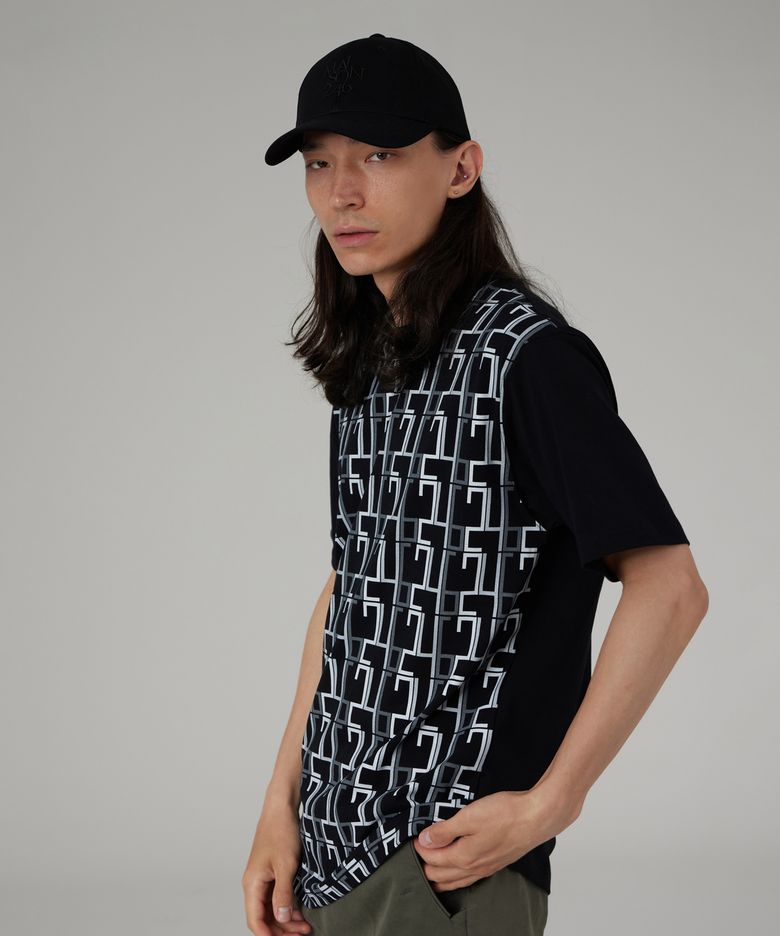 SIGNATURE BIG LOGO OVERFIT BALL CAP BLACK