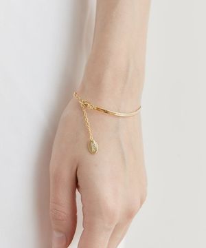 flat snake chain bracelet (W004_gold)