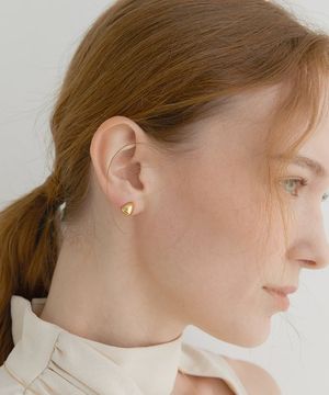 simple polka dots earrings (E015_gold)