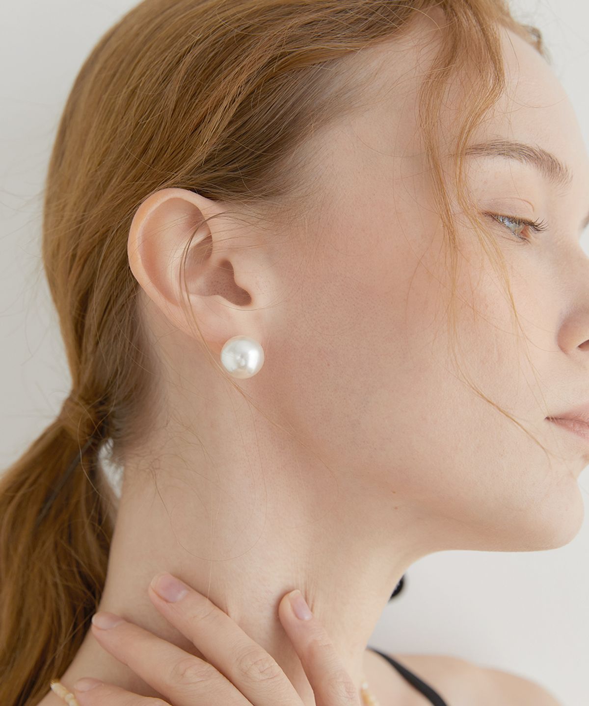 할렌(HALDEN) simple pearl earrings (E017_14mm)