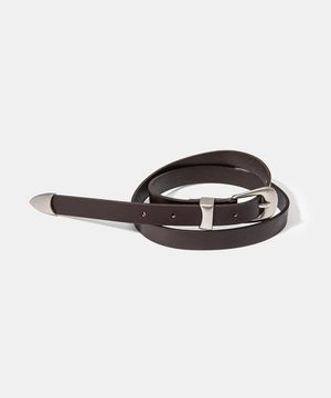 (W) western cowhide leather belt (T002_brown)