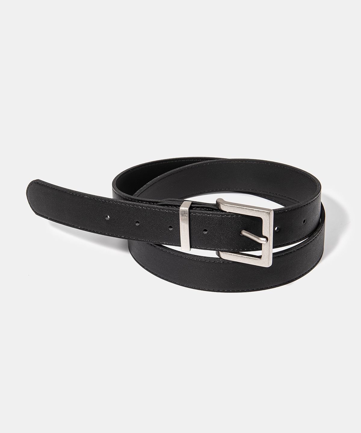할렌(HALDEN) (M) square fake leather belt (T003_black)