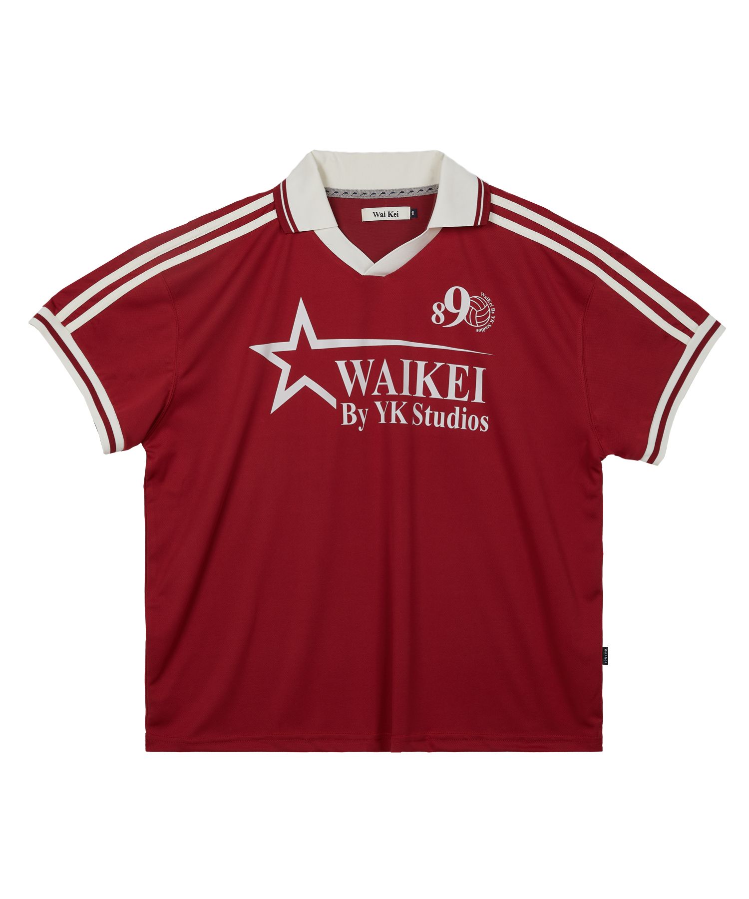 MUSINSA | WAI KEI Star Logo Collar Jersey Short Sleeve T