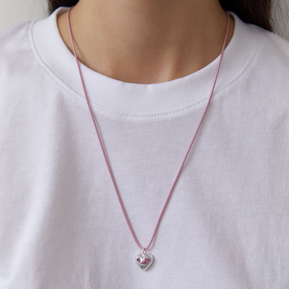 ネックレス・ペンダント TATIANA (Silver 925) Mild Heart String Necklace NZ2115 MUSINSA | TATIANA (Silver 925) Chocolate Heart Star Dangle