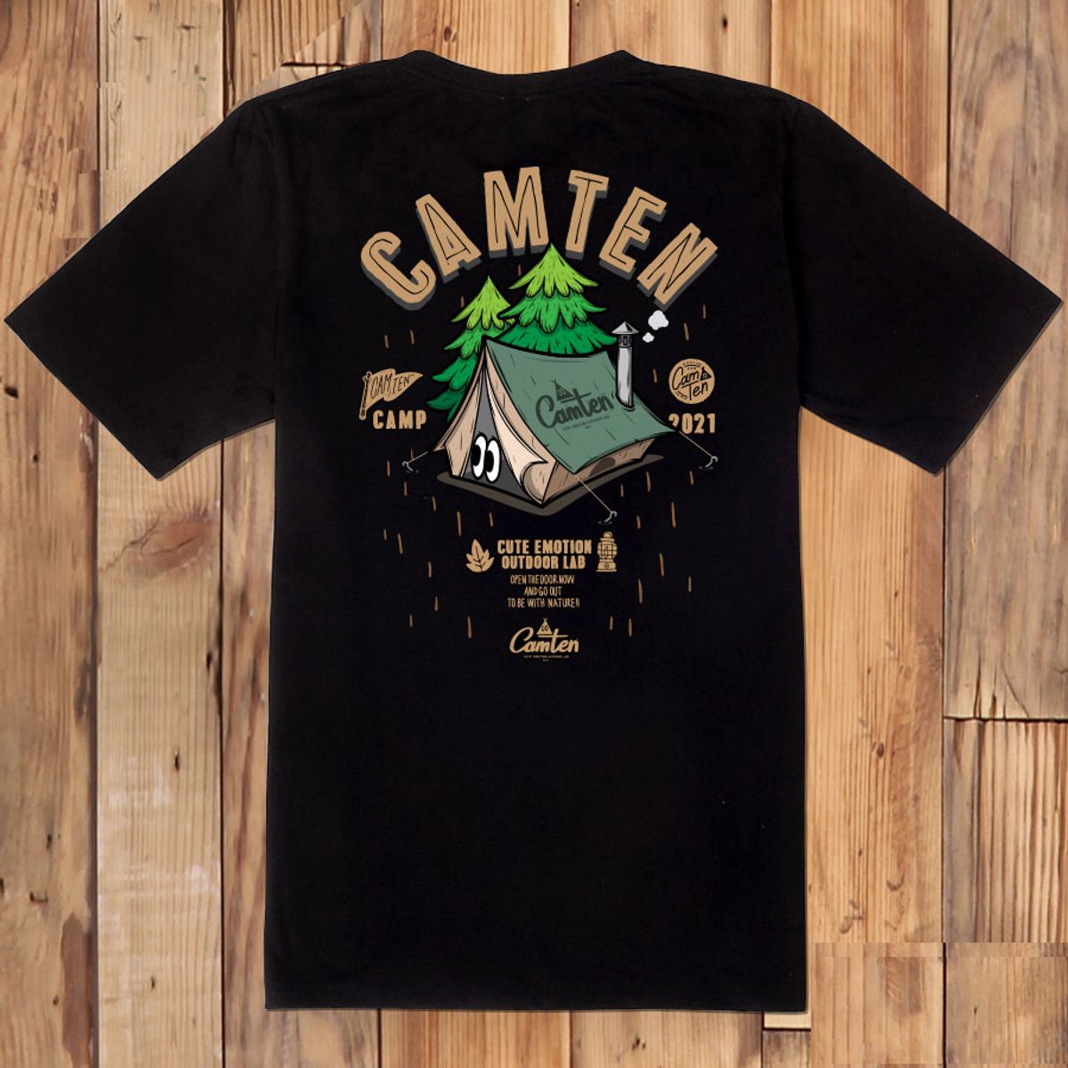 돌돌(DOLDOL) Camten-tshirts-39 감성 캠핑 브랜드 캠텐 캐릭터 그래픽 티셔츠 반팔티