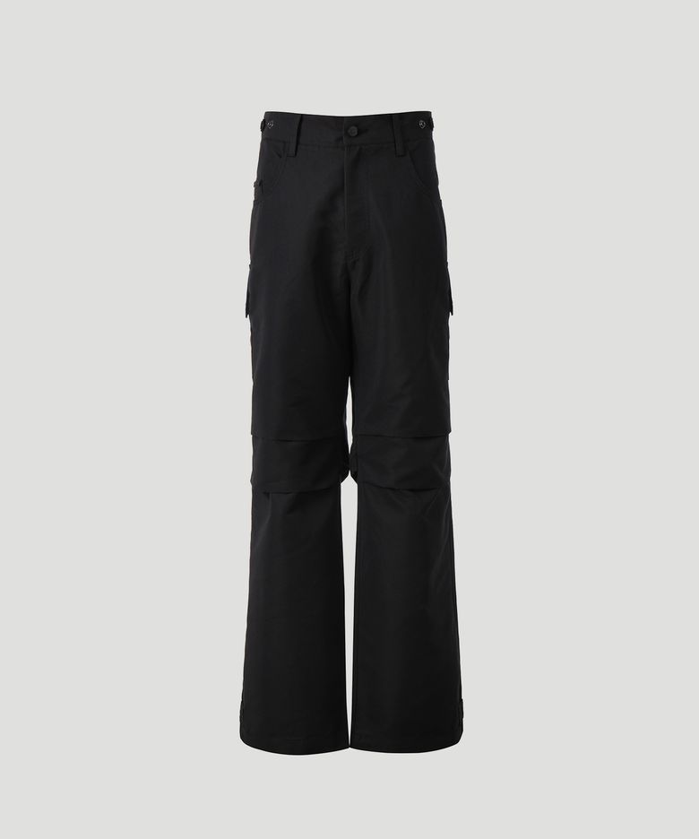 Oblique Line Pocket pants (Black)