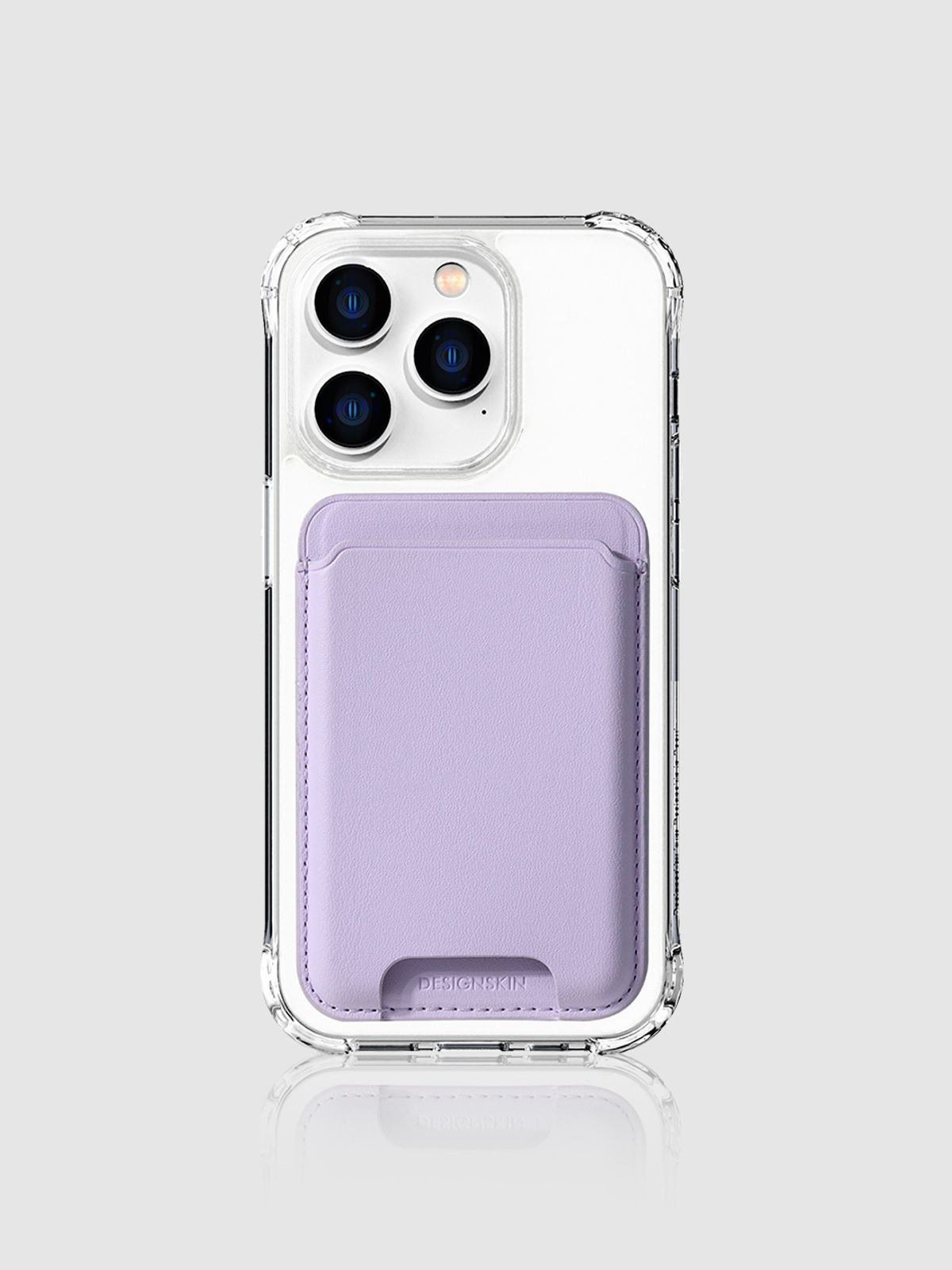 디자인스킨(DESIGNSKIN) 부착형 맥세이프 카드포켓-퍼플
