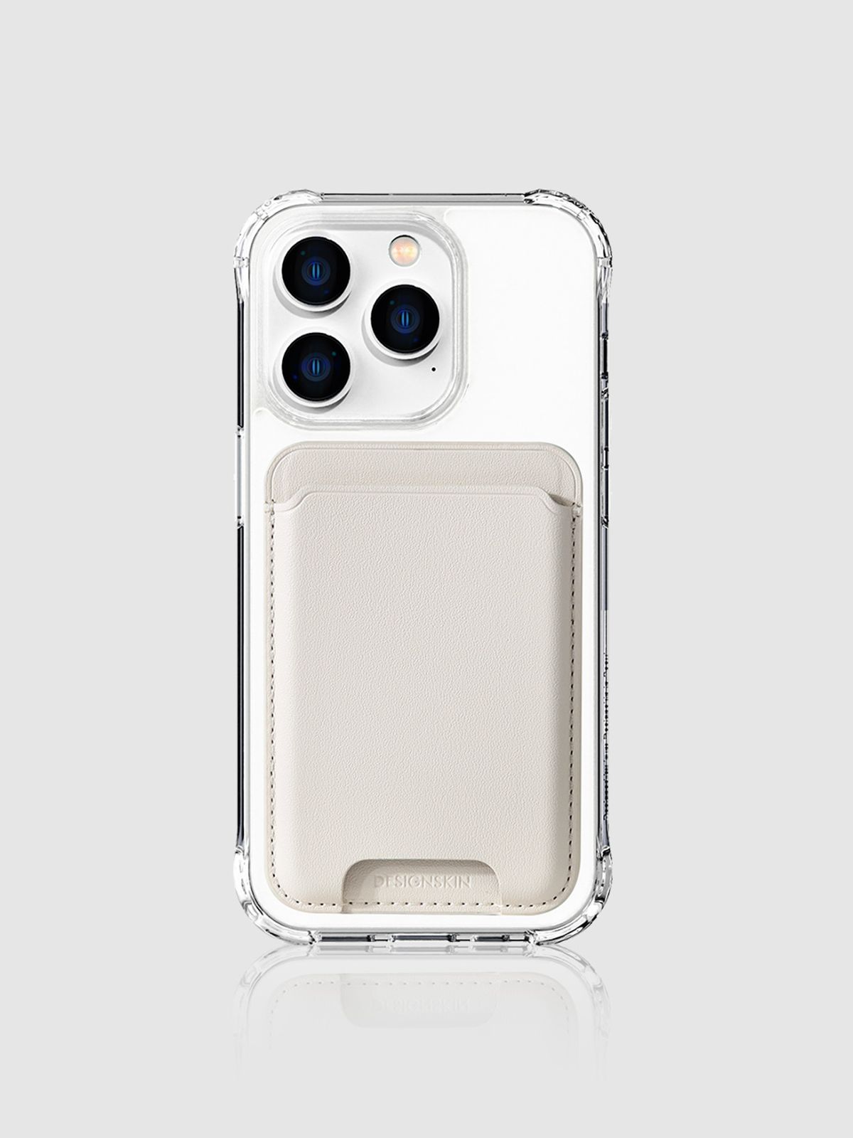 디자인스킨(DESIGNSKIN) 부착형 맥세이프 카드포켓-아이보리