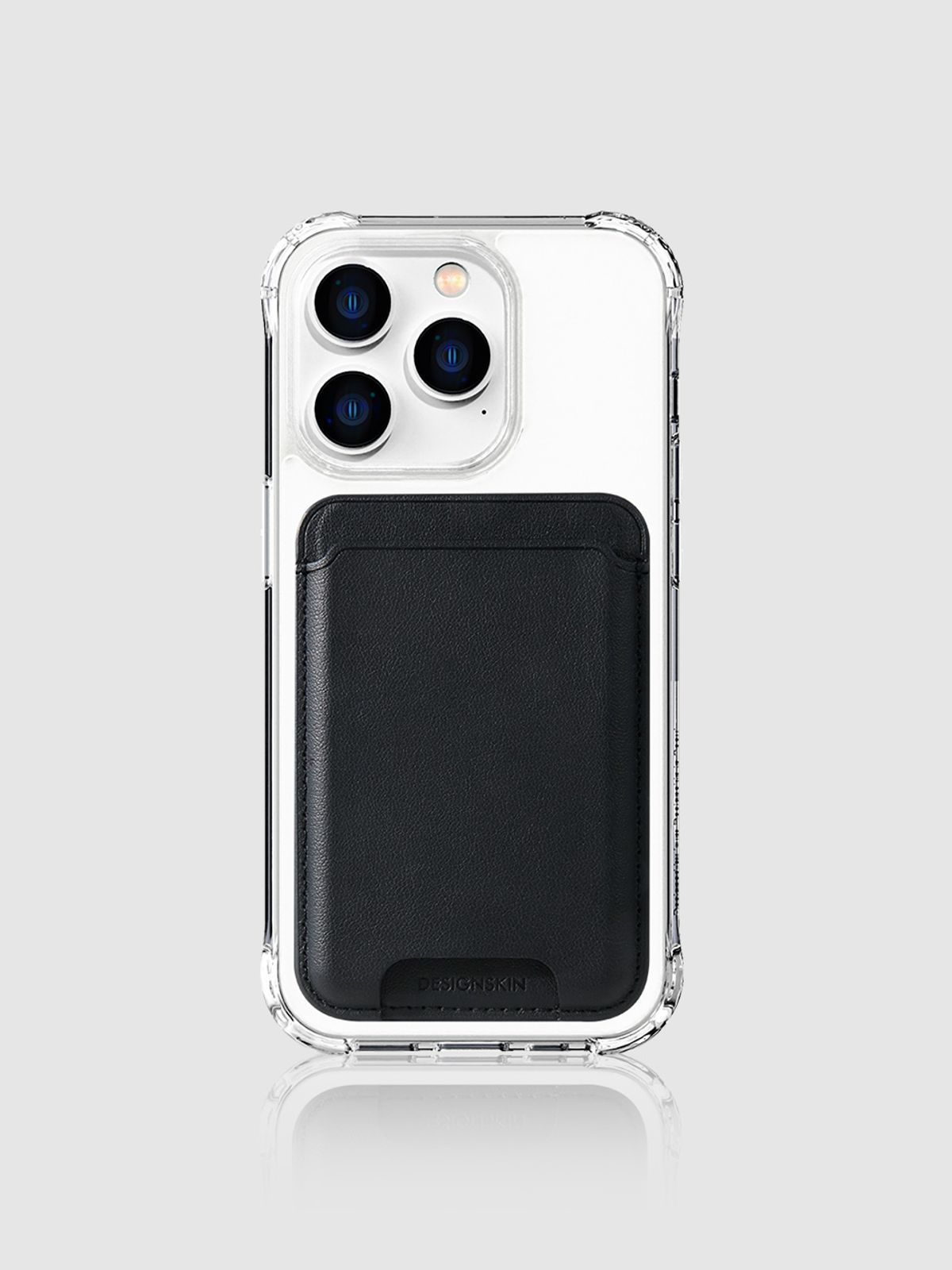 디자인스킨(DESIGNSKIN) 부착형 맥세이프 카드포켓-블랙