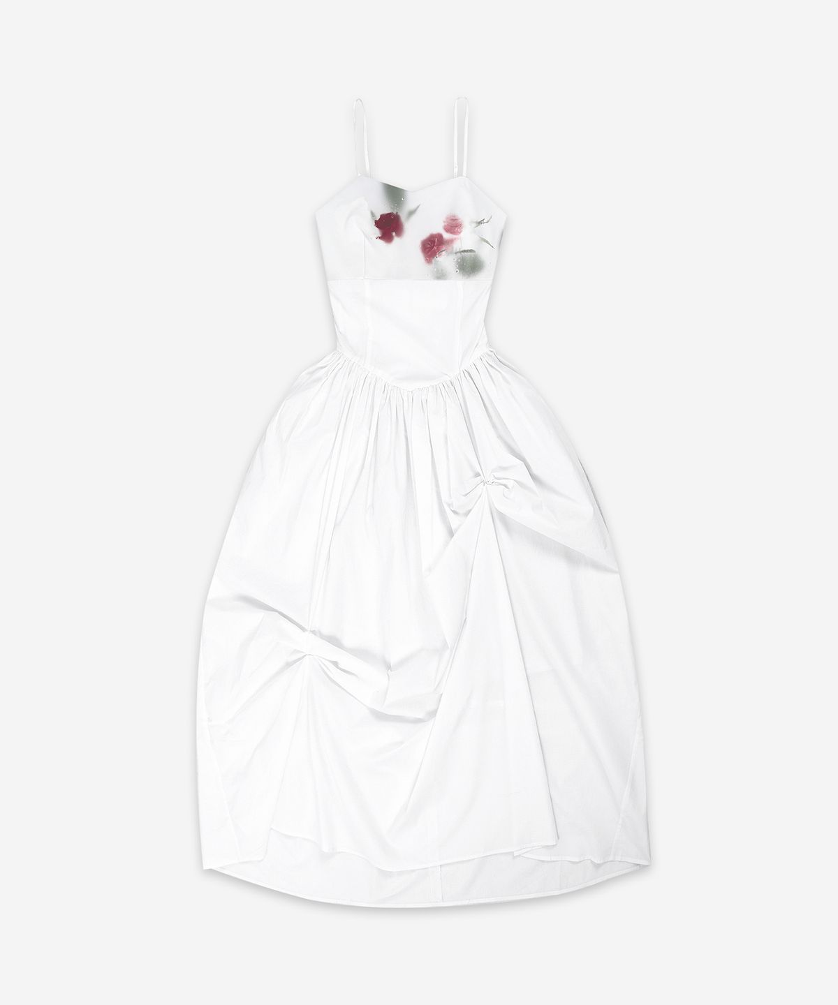 달링유어배드(DARLING, YOU'RE BAD) UNBALANCED SHIRRING LONG DRESS #WHITE