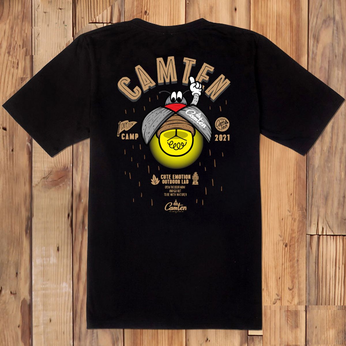돌돌(DOLDOL) Camten-tshirts-41 감성 캠핑 브랜드 캠텐 캐릭터 그래픽 티셔츠 반팔티