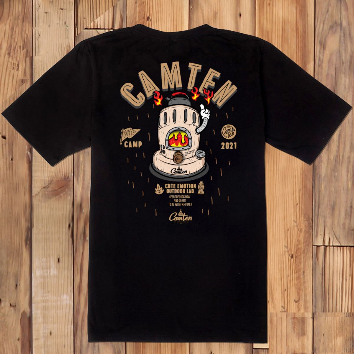 돌돌(DOLDOL) Camten-tshirts-43 감성 캠핑 브랜드 캠텐 캐릭터 그래픽 티셔츠 반팔티