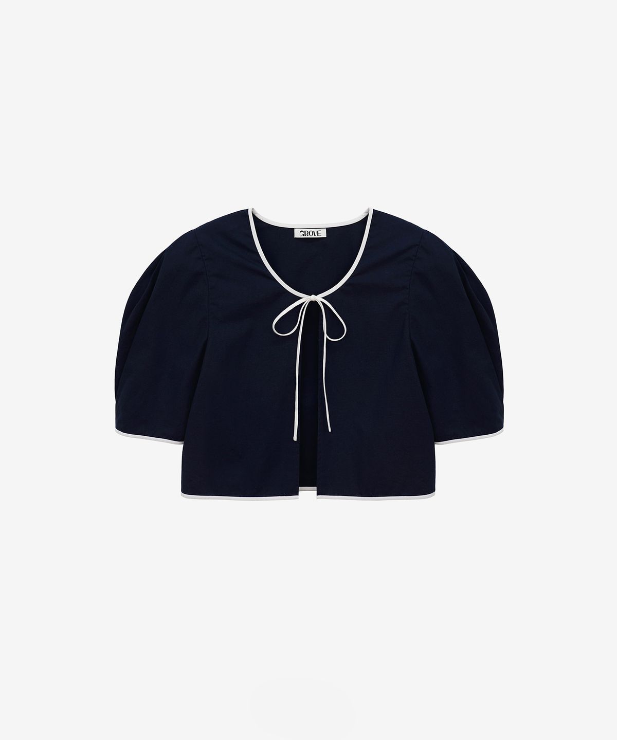 그로브(GROVE) 22SUMMER PONDE BLOUSE [NAVY]
