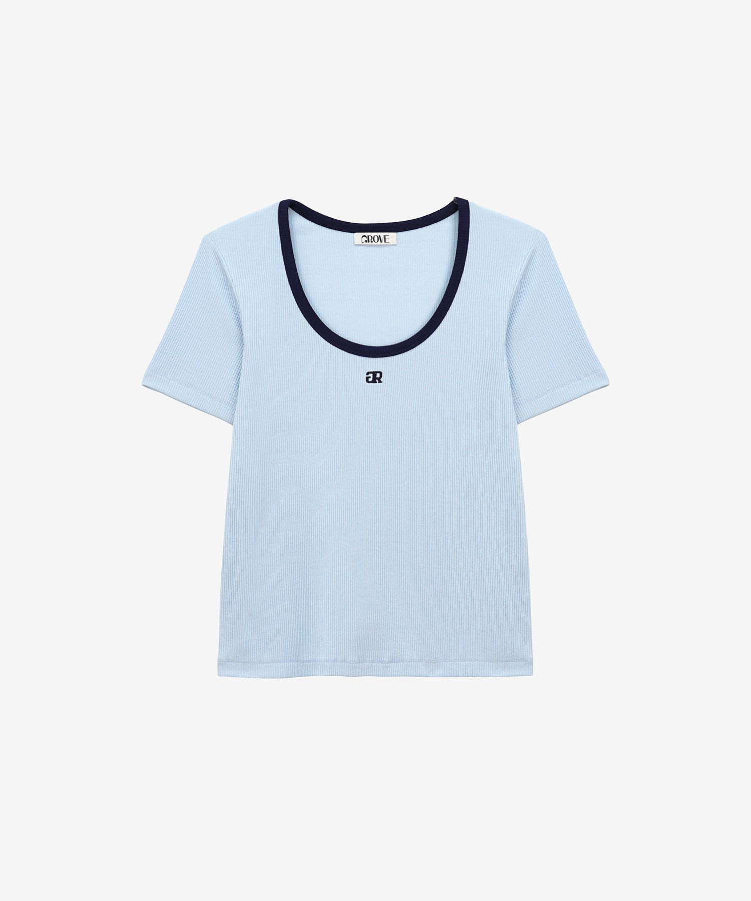 [GROVE]★22SUMMER RUA TEE MUSINSA | GROVE 22SUMMER RUA TEE [MELANGEBLUE]