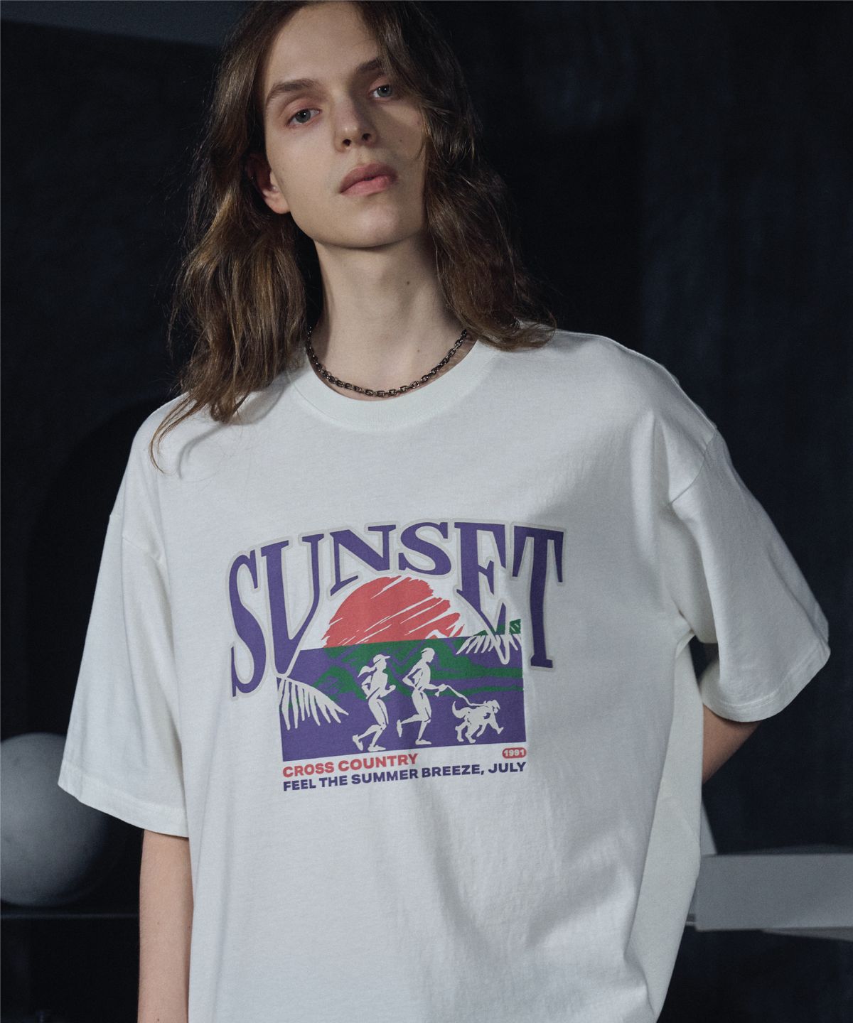 꼼파뇨(CPGN STUDIO) Sunset Running 반팔티 스타화이트