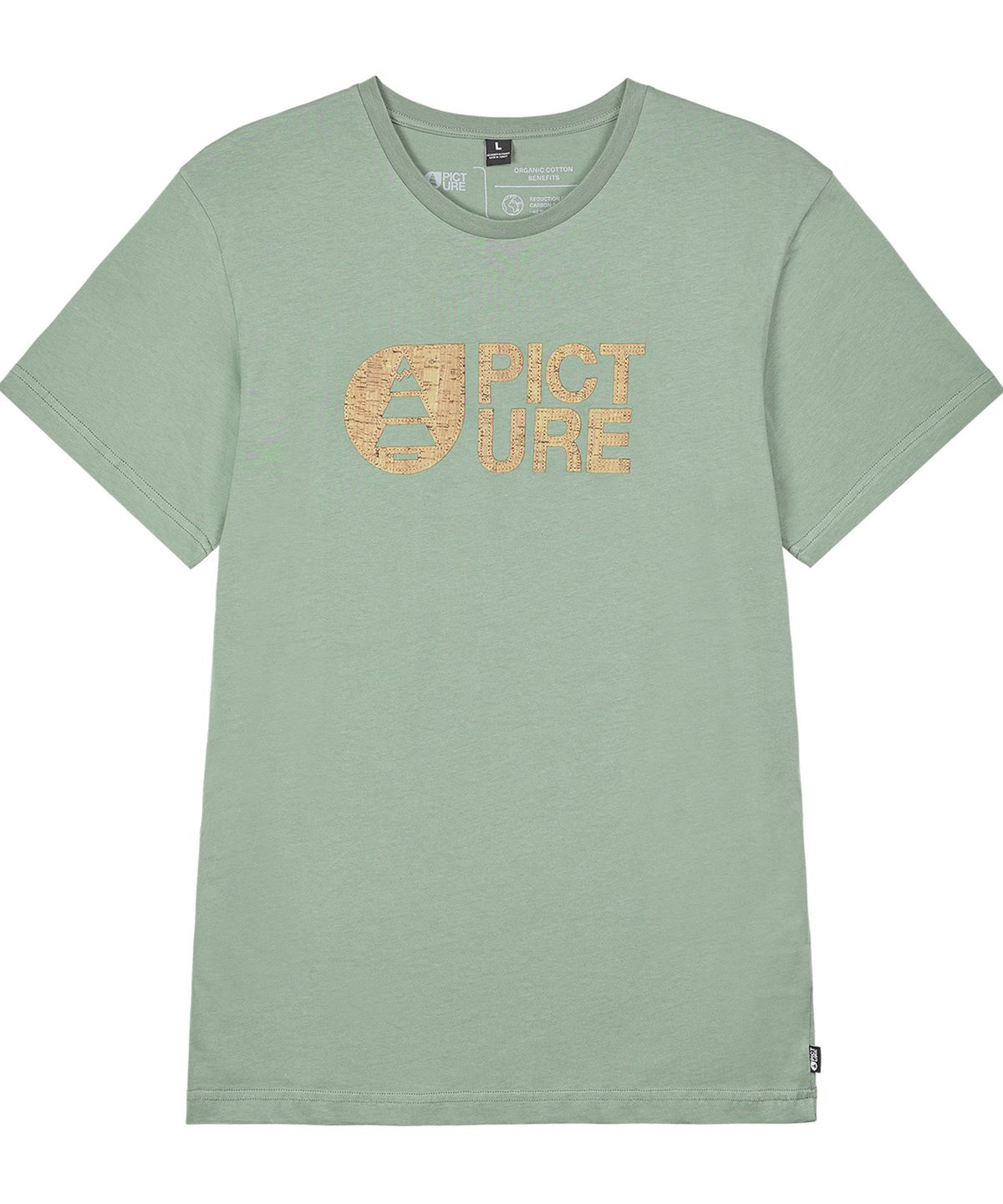 픽쳐오가닉클로딩(PICTURE ORGANIC CLOTHING) 픽쳐 베이스먼트 코르크 반팔 티셔츠 (그린스프레이)