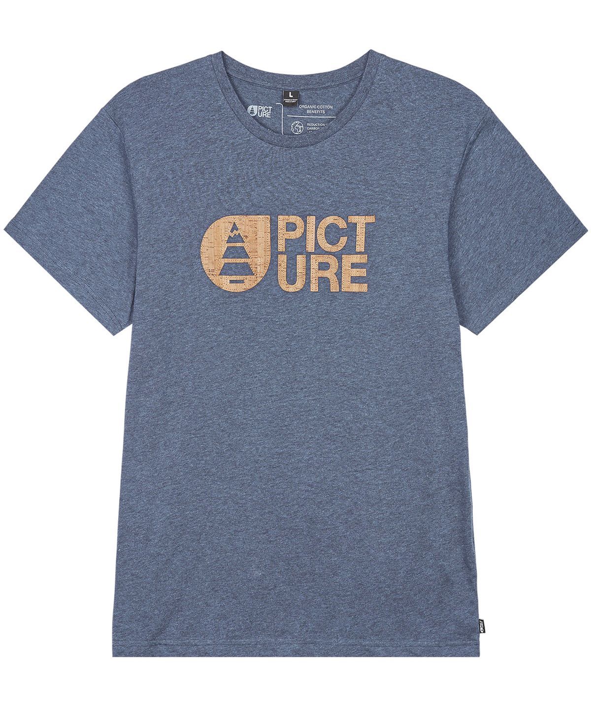 픽쳐오가닉클로딩(PICTURE ORGANIC CLOTHING) 픽쳐 베이스먼트 코르크 반팔 티셔츠 (다크블루멜란지)