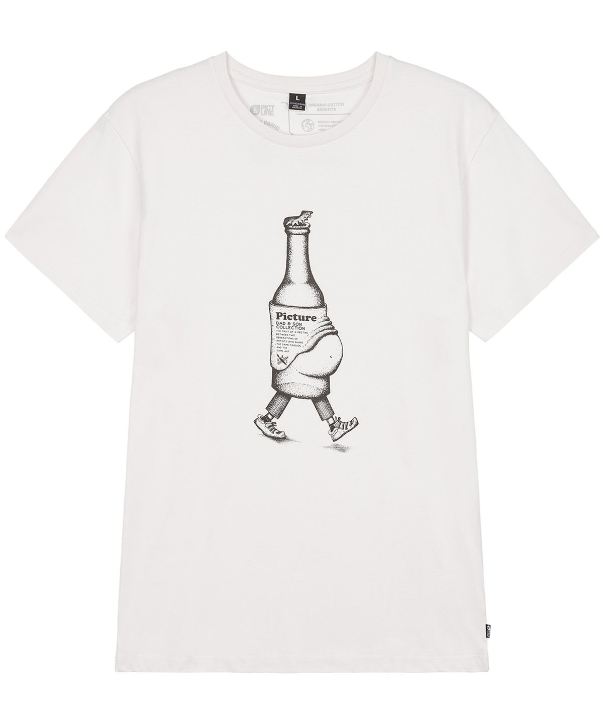 픽쳐오가닉클로딩(PICTURE ORGANIC CLOTHING) 픽쳐 D&S 비어벨리 반팔티셔츠 (화이트)