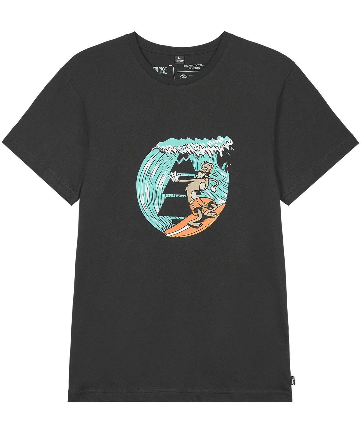 픽쳐오가닉클로딩(PICTURE ORGANIC CLOTHING) 베이스먼트 위서프 반팔 티셔츠 (블랙)