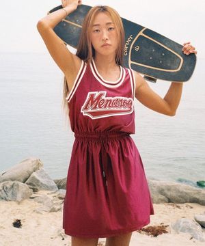 MNS APPLIQUE JERSEY DRESS RED