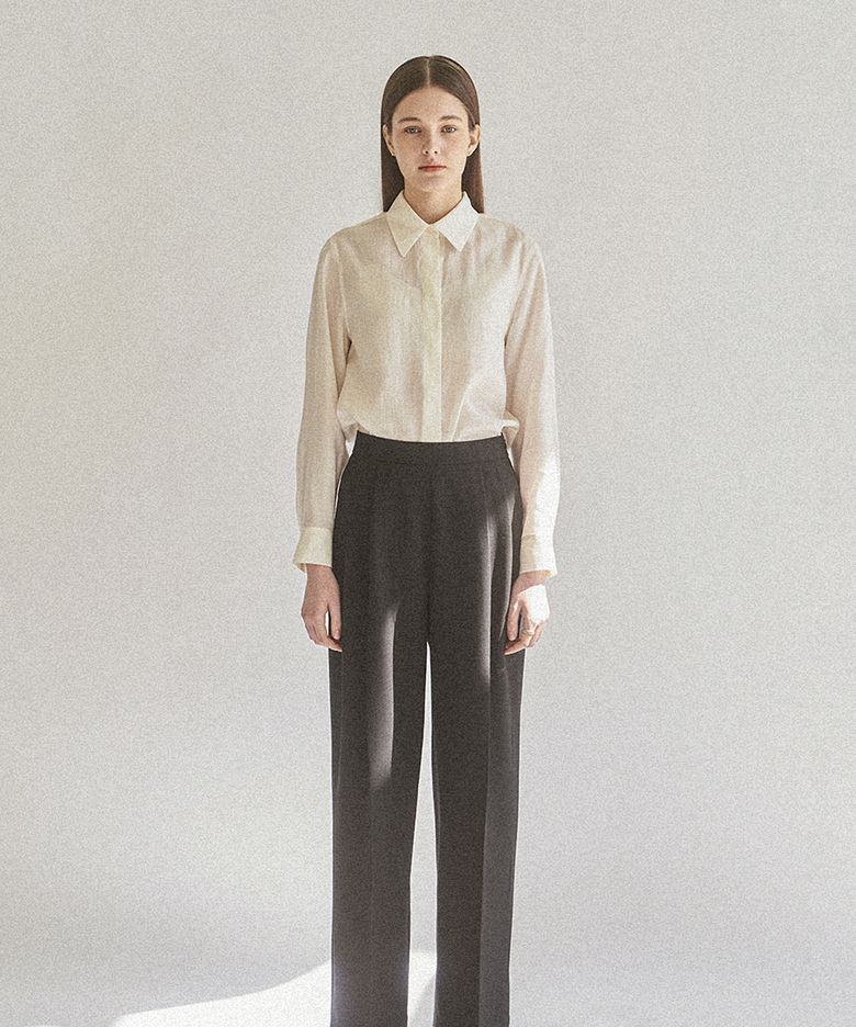 플로아 블라우스_아이보리