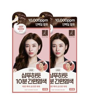 샴푸하듯 10분 간편염색 80G 짙은갈색 x 2개