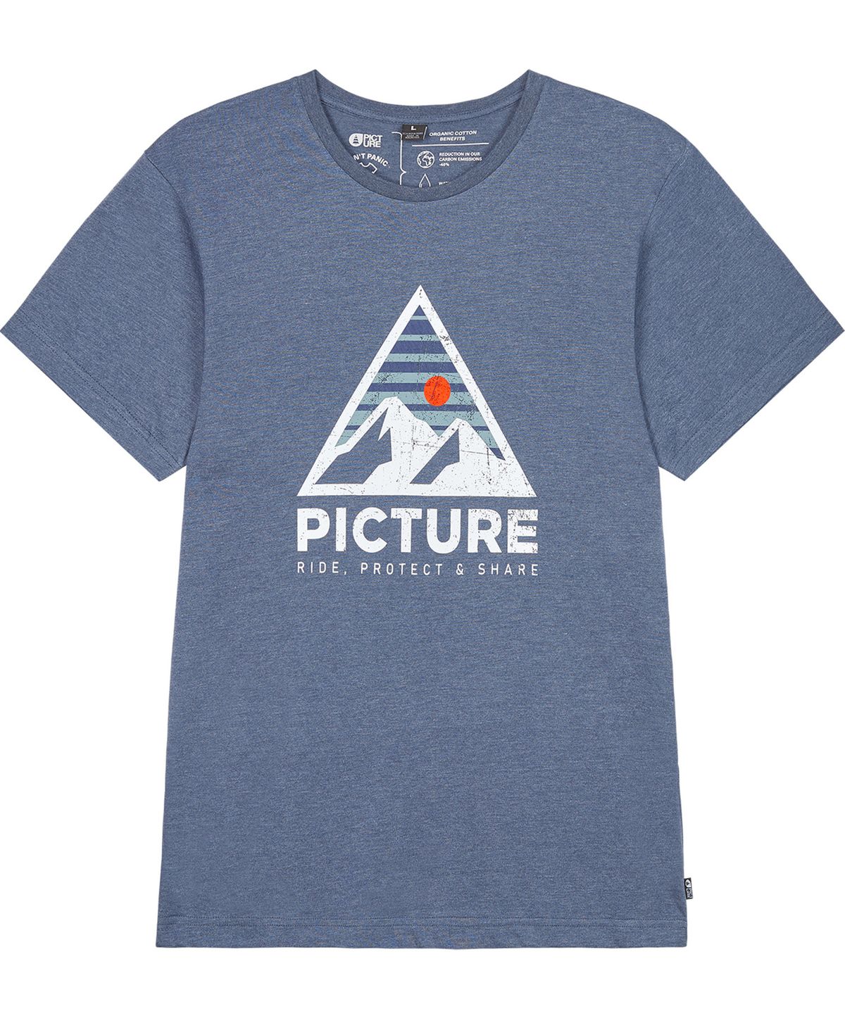 픽쳐오가닉클로딩(PICTURE ORGANIC CLOTHING) 어쎈틱 반팔 티셔츠 (다크블루멜란지)