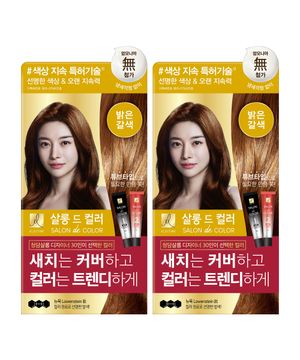 살롱드컬러 염색약 밝은갈색 100g x 2개