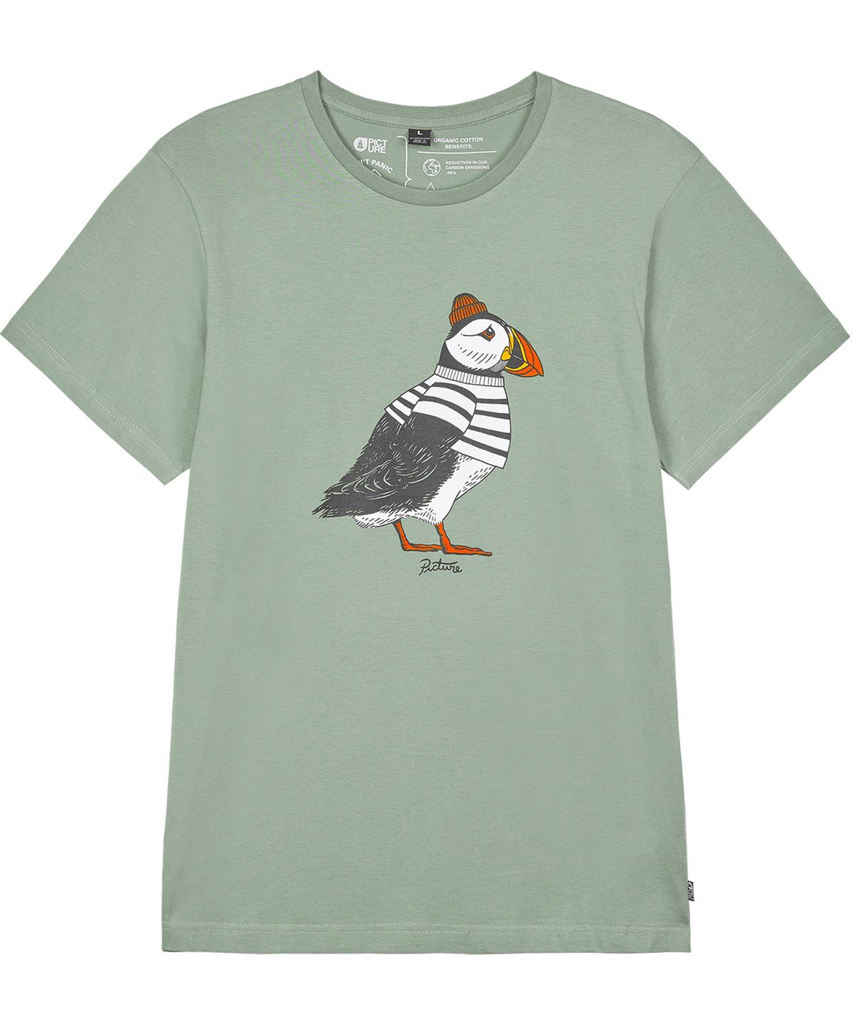 픽쳐오가닉클로딩(PICTURE ORGANIC CLOTHING) 포카한 반팔 티셔츠 (그린스프레이)