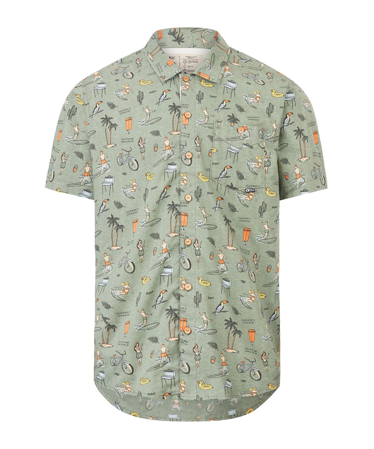 픽쳐오가닉클로딩(PICTURE ORGANIC CLOTHING) 마타이코나 하와이언 반팔셔츠 (알루하 프린트)