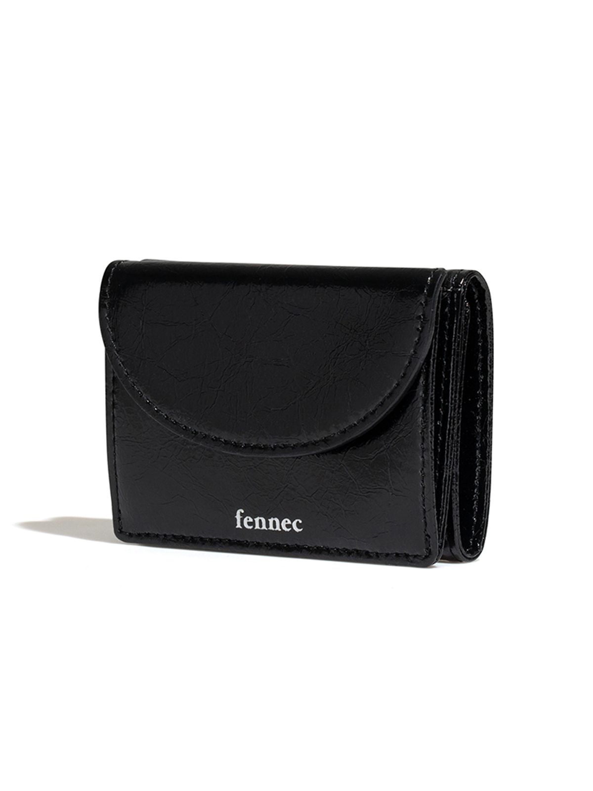페넥(FENNEC) CRINKLE HALFMOON MINI WALLET - BLACK