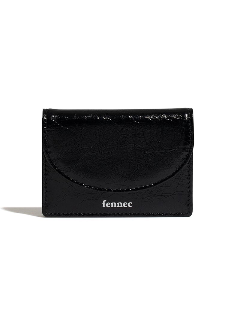 CRINKLE HALFMOON ACCORDION POCKET - BLACK